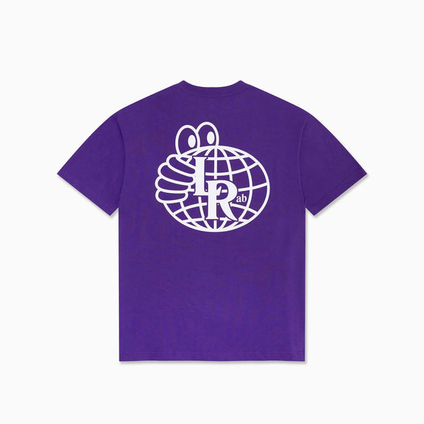 LAST RESORT AB Atlas Monogram SS Tee Heliotrope/White