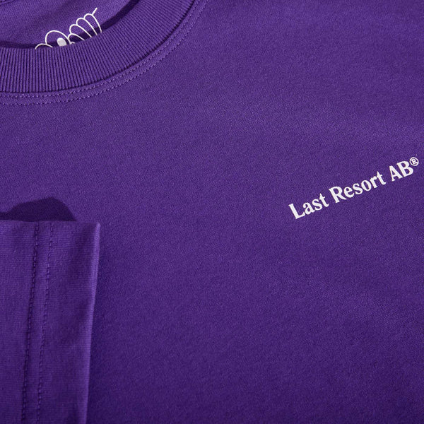LAST RESORT AB Atlas Monogram SS Tee Heliotrope/White
