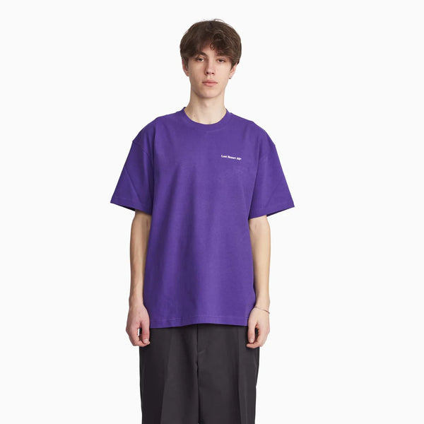 LAST RESORT AB Atlas Monogram SS Tee Heliotrope/White