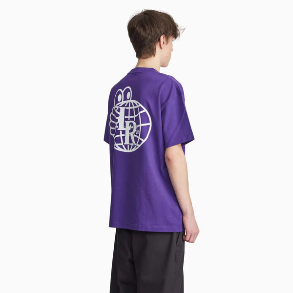 LAST RESORT AB Atlas Monogram SS Tee Heliotrope/White