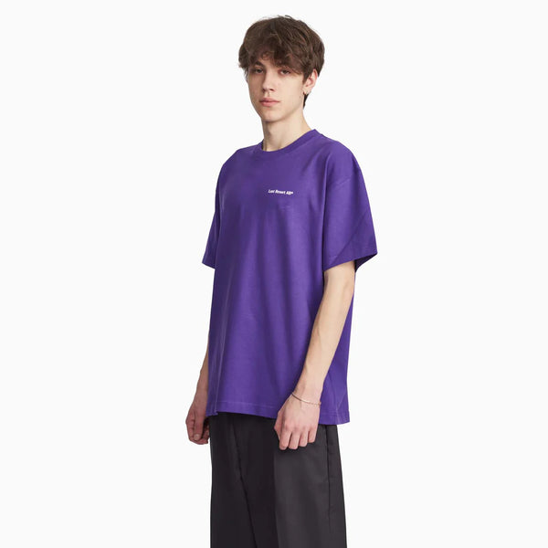 LAST RESORT AB Atlas Monogram SS Tee Heliotrope/White