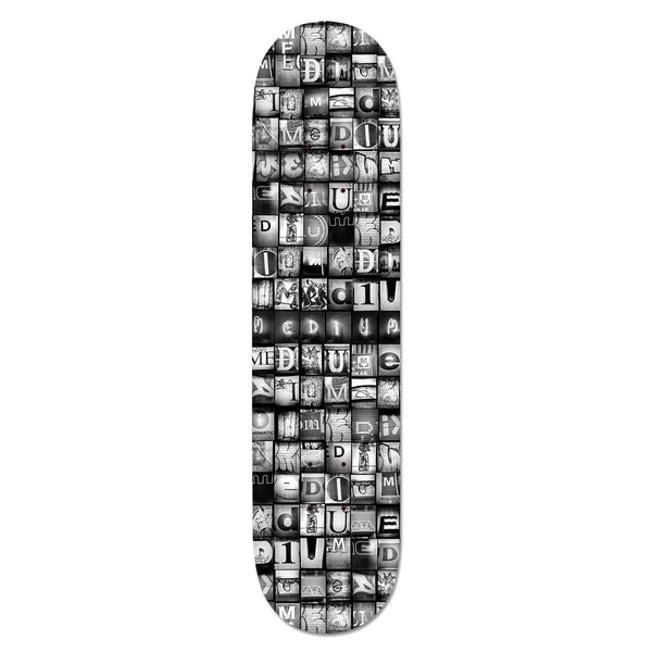 MEDIUM x Bereczka Sándor Gördeszka Lap Typo Deck; 8.25"