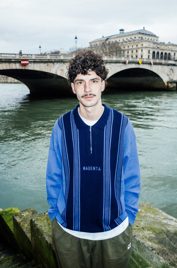 MAGENTA 1984 Knit Polo Blue