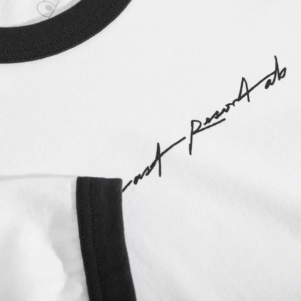 LAST RESORT AB Signature Ringer SS Tee White/Black