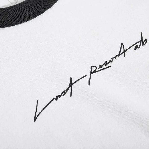 LAST RESORT AB Signature Ringer SS Tee White/Black