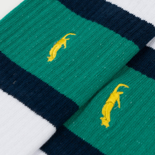 Magenta PWS Stripe Socks Green