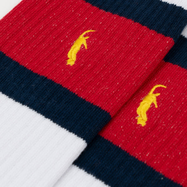 Magenta PWS Stripe Socks Red