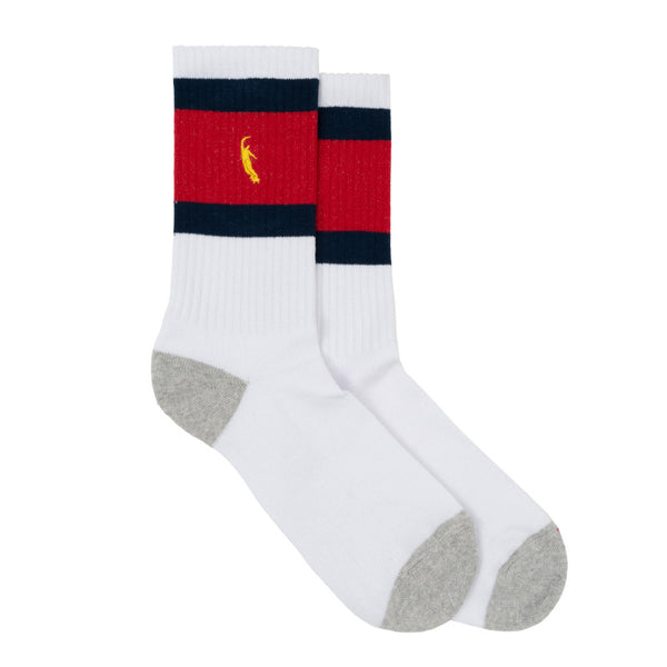 Magenta PWS Stripe Socks Red