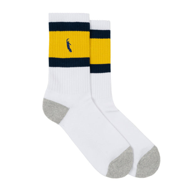 Magenta PWS Stripe Socks Yellow
