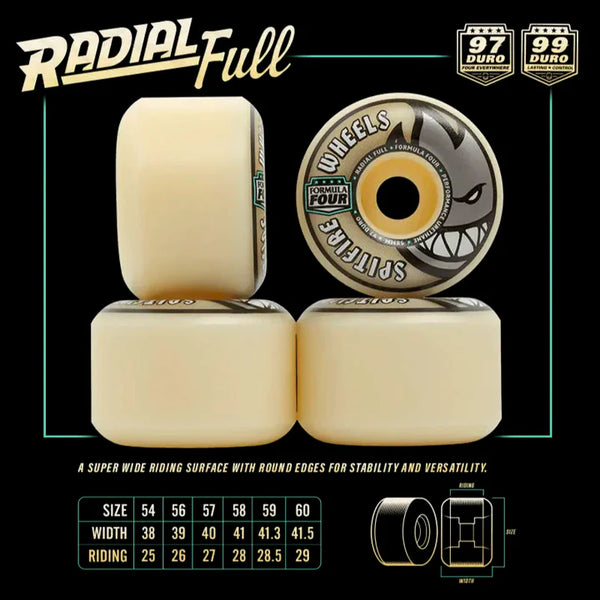 Spitfire Gördeszka Kerék Formula Four RADIAL FULL 99D; 54 MM