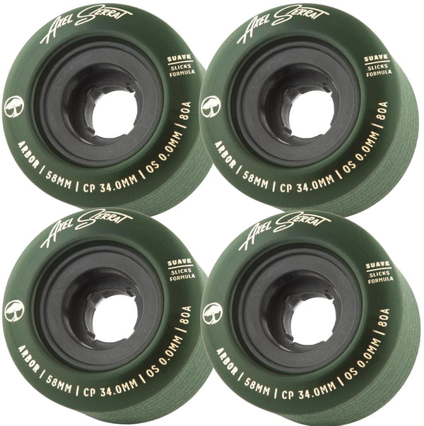 ARBOR LONGBOARDS Signature Wheels Suave Axel Serrat Dark Green 80A; 58 MM