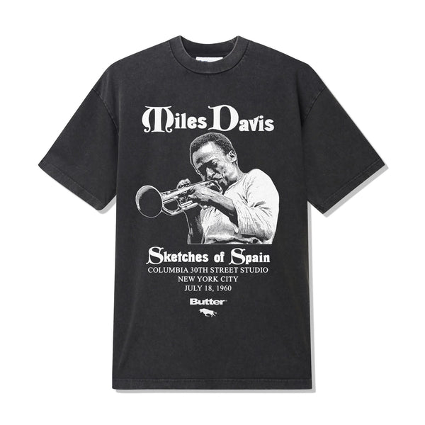 BUTTER GOODS Miles Davis Sketches Of Spain Tee Washed Black