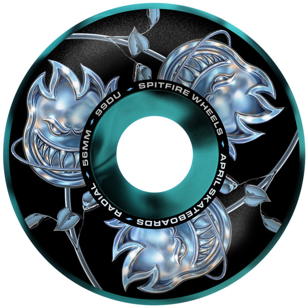 Spitfire Gördeszka Kerék Formula Four X April Rose Radial 99D Black/Swirl; 56 MM