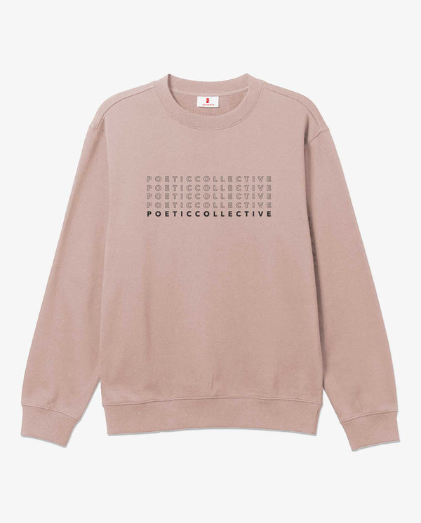 POETIC COLLECTIVE Sports Crewneck Sweater Rose
