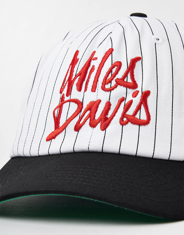 BUTTER GOODS Miles Davis Thanks 6 Panel Cap White/Black