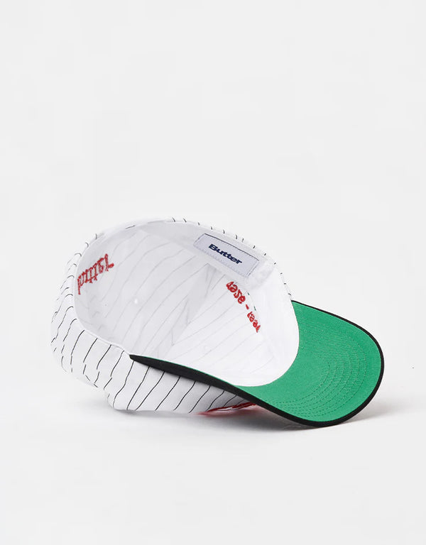 BUTTER GOODS Miles Davis Thanks 6 Panel Cap White/Black