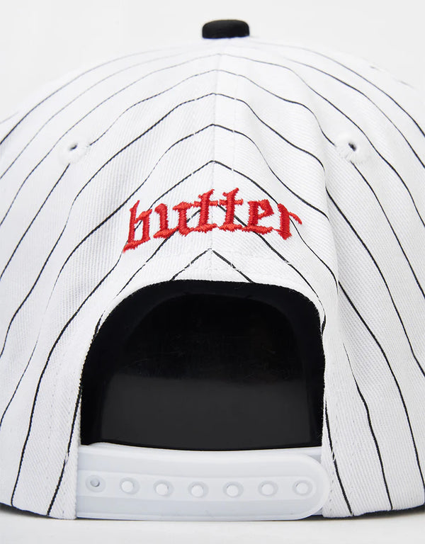 BUTTER GOODS Miles Davis Thanks 6 Panel Cap White/Black