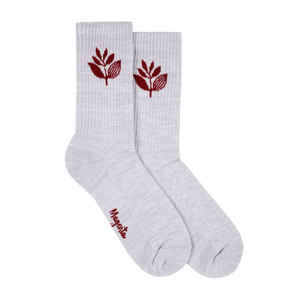 Magenta Plant Socks Ash