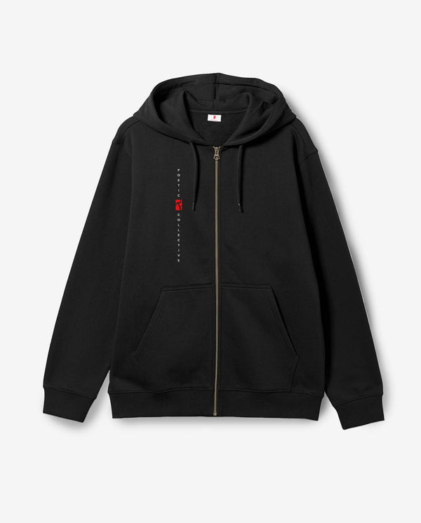 POETIC COLLECTIVE Zip Hoodie Black