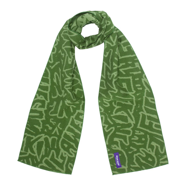 Fucking Awesome Sticker Stamp Scarf Green