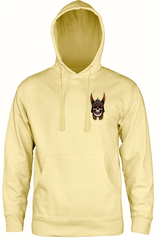 POWELL PERRALTA ANDERSON SKULL HOODIE MIDWEIGHT LT YELLOW