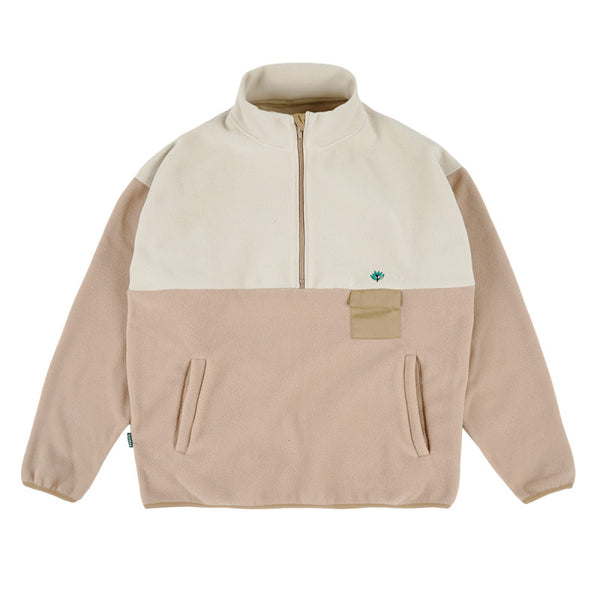 Magenta Alpin Fleece Neckzip Beige