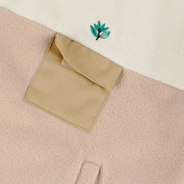 Magenta Alpin Fleece Neckzip Beige