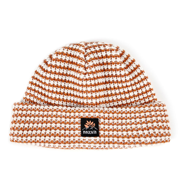 Magenta Stripe Beanie Orange