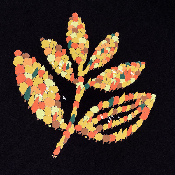 Magenta Forrest Plant Tee Black