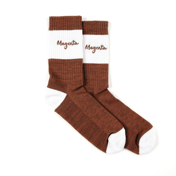 Magenta Brush Socks Auburn