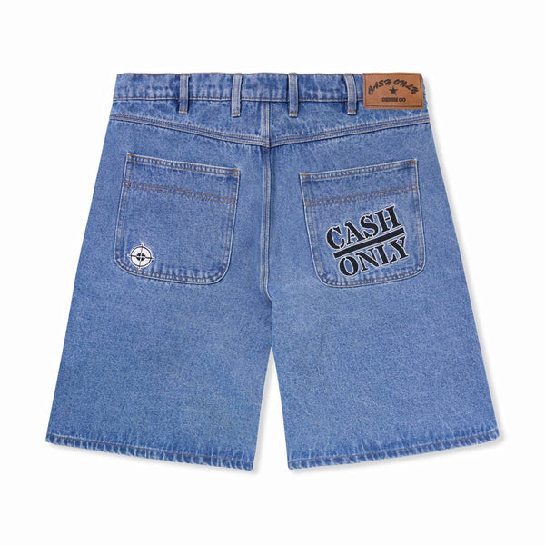 CASH ONLY ENEMY JORTS SHORTS WASHED INDIGO