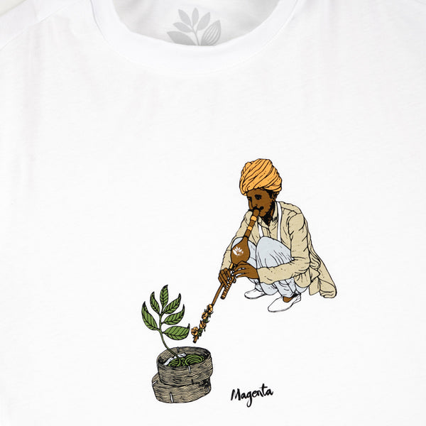 Magenta Charmer Tee - White