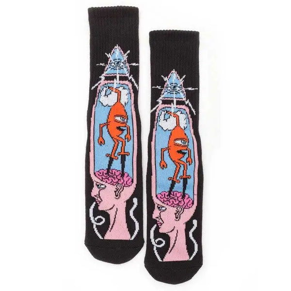 Toy-Machine Brain Stab Crew Socks Multicolored