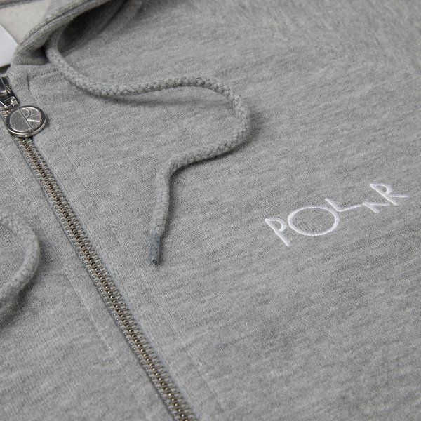 POLAR Default Zip Hoodie Heather Grey