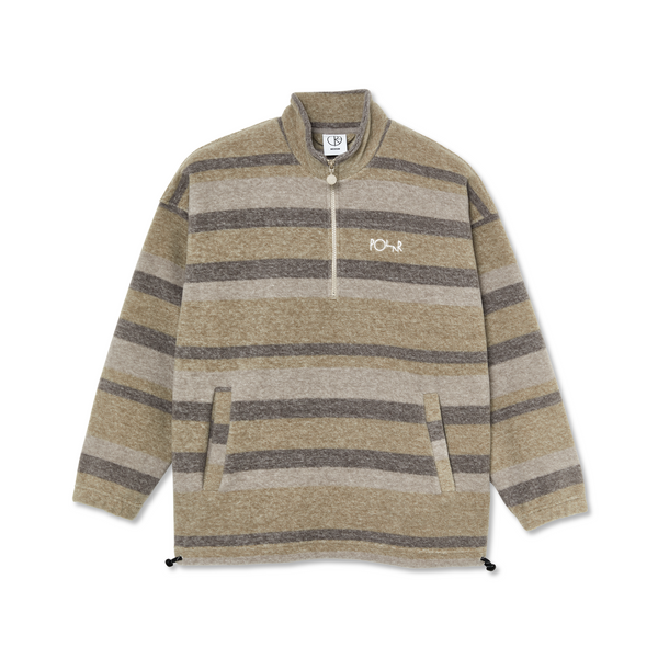 POLAR Multistripe Fleece Pullover Light Brown