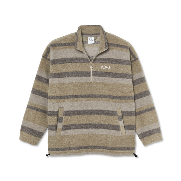 POLAR Multistripe Fleece Pullover Light Brown