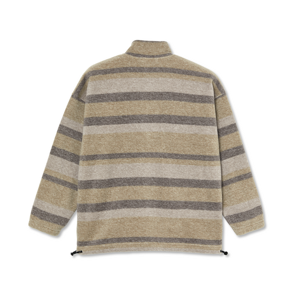 POLAR Multistripe Fleece Pullover Light Brown