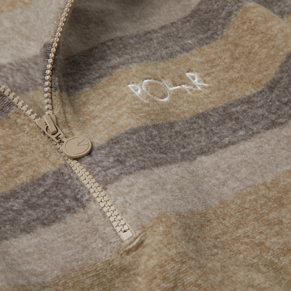 POLAR Multistripe Fleece Pullover Light Brown