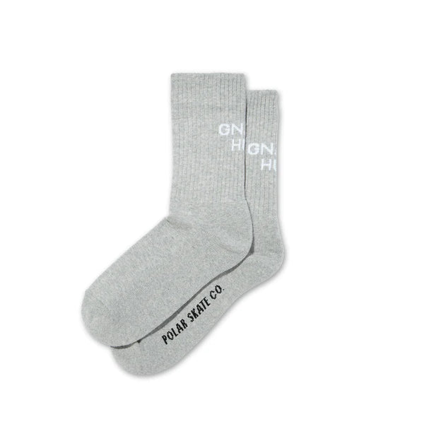 POLAR Gnarly Huh! Socks Heather Grey