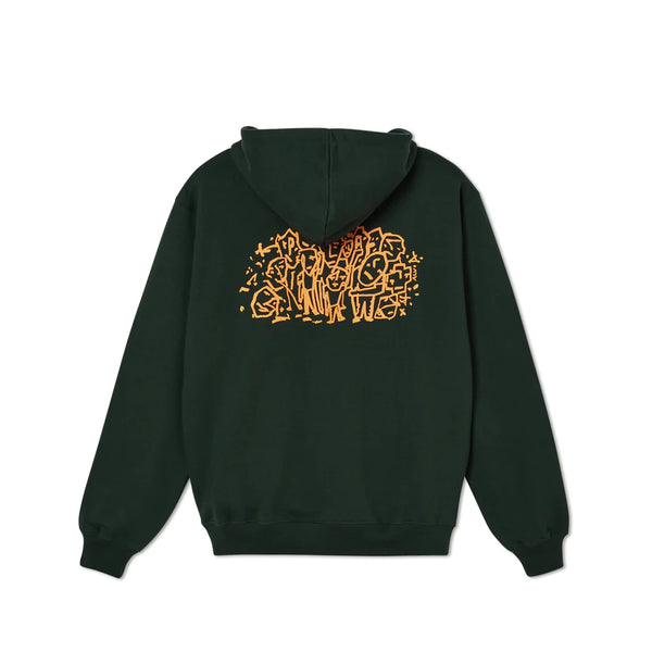 POLAR Lunch Doodle Hoodie Dark Green