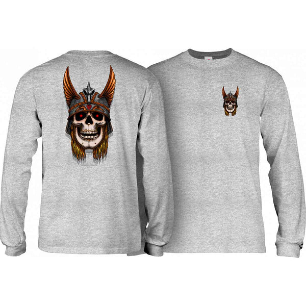 POWELL PERALTA ANDY ANDERSON SKULL LONGSLEEVE ATHLETIC HEATHER