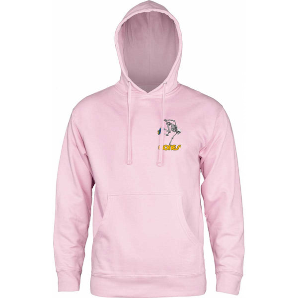 POWELL PERALTA SK8BOARD SKELETON HOODIE MID WEIGHT LT PINK