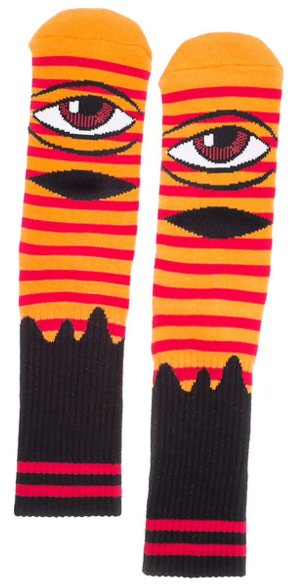 Toy-Machine Sect Eye Stripe Socks Orange Red