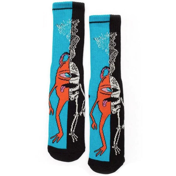 Toy-Machine Split Crew Socks Multicolored