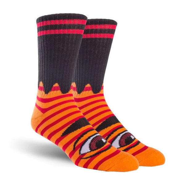 Toy-Machine Sect Eye Stripe Socks Orange Red