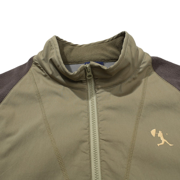 HÉLAS BALLER QUARTER ZIP GREEN / TAUPE