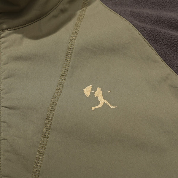 HÉLAS BALLER QUARTER ZIP GREEN / TAUPE