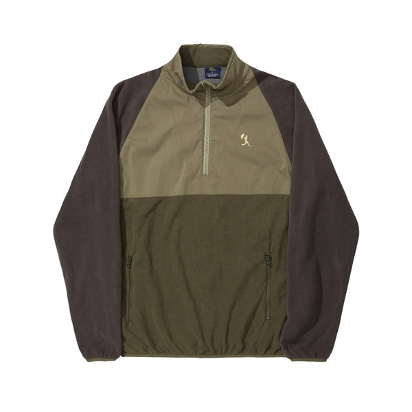 HÉLAS BALLER QUARTER ZIP GREEN / TAUPE