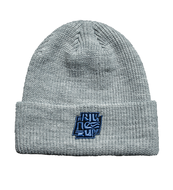 MEDIUM X MAGNESIUM CROSS LOGO BEANIE HEATHER GREY/PURPLE