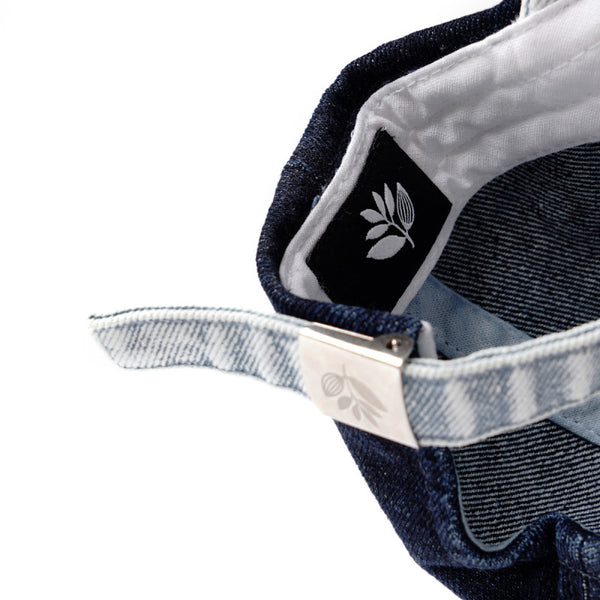 Magenta 2tone Denim Hat Blue